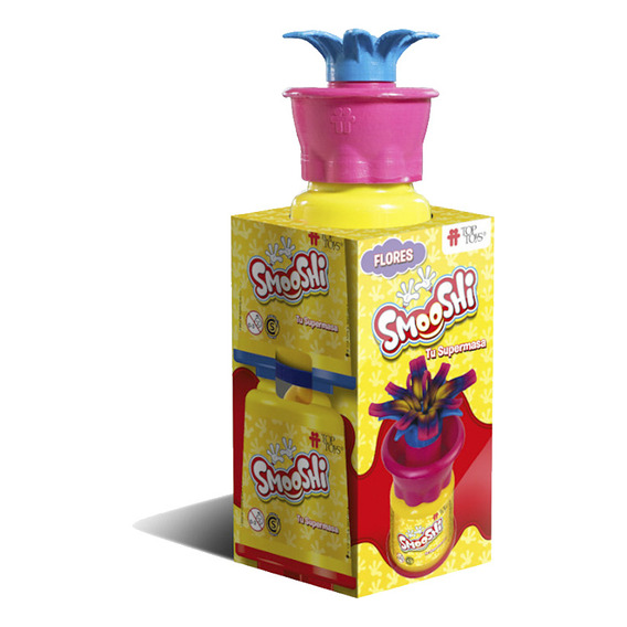 Juego De Masas Smooshi Mix Flores Pote X2 Top Toys Color Azul y Rojo