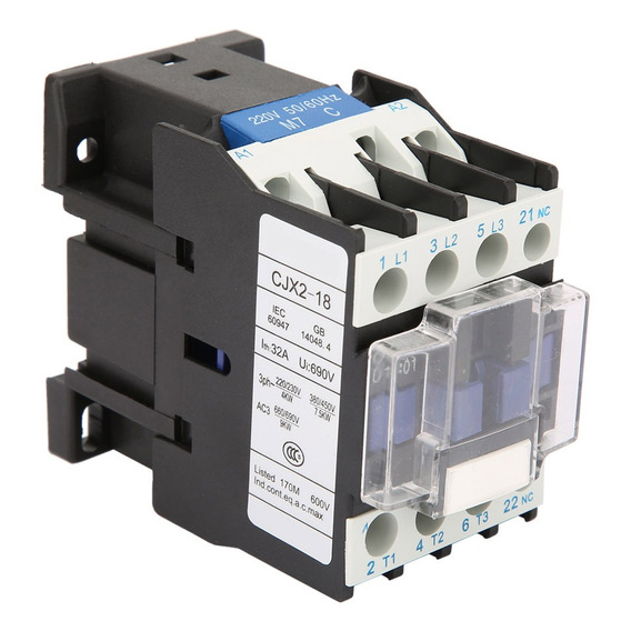 Contactor Ca Industrial Trifásico 18 Amp Ac 220v Cjx2-1801