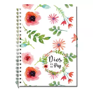 Cuaderno A5 Anillado Tapa Flexible - Dios Es Mi Paz