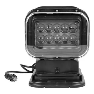 Farol De Busca Led C/ Controle Remoto 50w 360º Lancha Barco