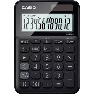 Calculadora De Escritorio Casio My Style Ms-20uc 12 Dígitos Color Negro