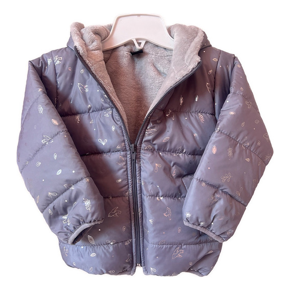 Campera Bebe/a Con Corderito Y Capucha Estampada Zuweni