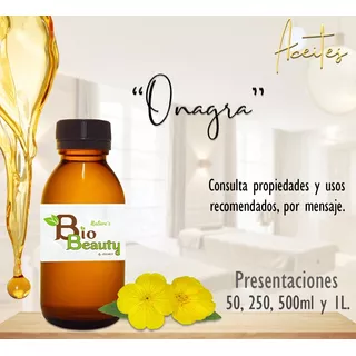 Aceite De Onagra Orgánico 50ml Masaje Terapia Bio Beuty