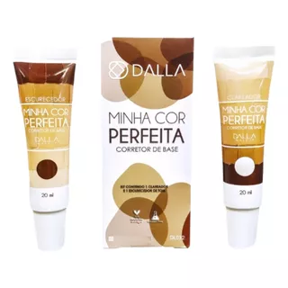 Base De Maquiagem Em Creme Dalla Dalla Dl012 Corretor Minha Cor Perfeita Tom Marrom - 20ml