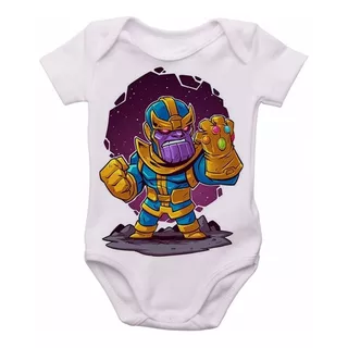 Bodie Body Infantil Roupa Bebê Nene Thanos Guerr Geek Marvel