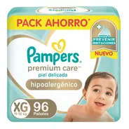 Pañales Pampers Premium Hipoalergenico  Xg 96 u