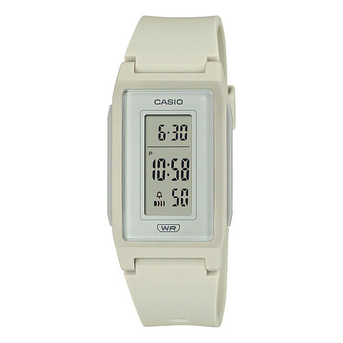 Reloj Mujer Casio Lf-10wh-8d Joyeria Esponda Color de la malla Crema Color del fondo Gris