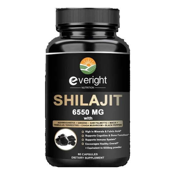 Shilajit Suplemento - 60 Capsulas - Marca Everight