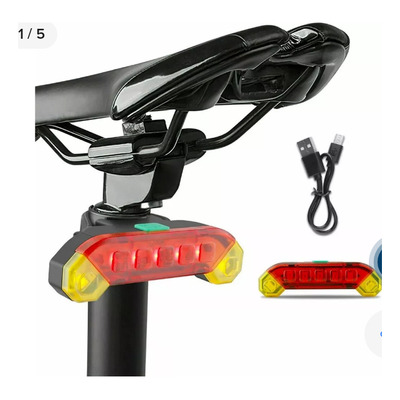 Luz Intermitente Trasera Y Delantera Usb Bicicleta Led