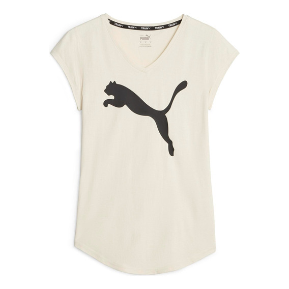 Playera Puma Train Favorite Heather Cat Tee Blanco Mujer