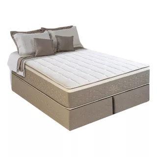 Sommier Queen Style Con Base Dividida 158x198 Lino Beige