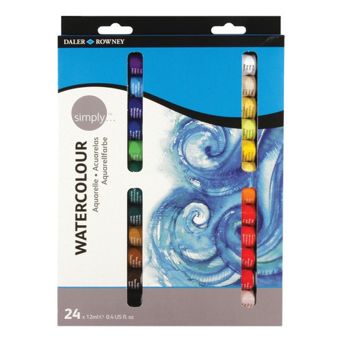 Acuarelas En Pomo Daler Rowney Simply X 24 Colores