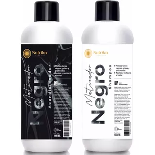 1l X Shampoo Black + 1lx Crema Black  Oscurece De Canas