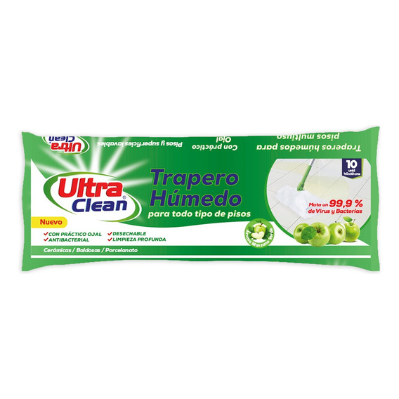 Trapero Húmedo - Ultra Clean - Aroma Manzana Verde