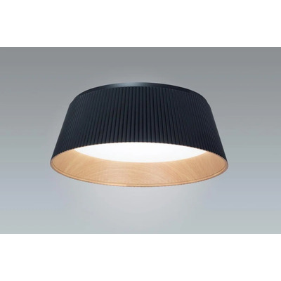 Plafon Led Wood 36w Negro Dimerizable Simil Madera Gmg