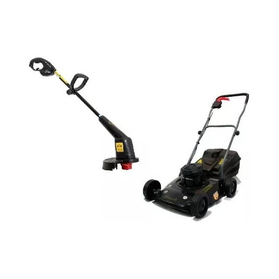 Maquina De Cortar Cesped Petri 1hp Black + Bordeadora  P40