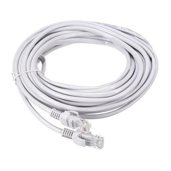 Cable De Red Ethernet Rj45 Utp 15 Metros Blanco Router Wifi