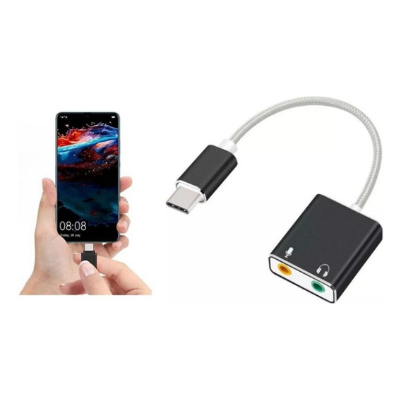 Tarjeta De Sonido7.1 Conector Usb C Audio Y Micrófono 3.5mm