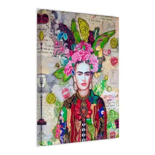 Cuadro Canvas Frida Kahlo News Para Sala Recamara 60x40