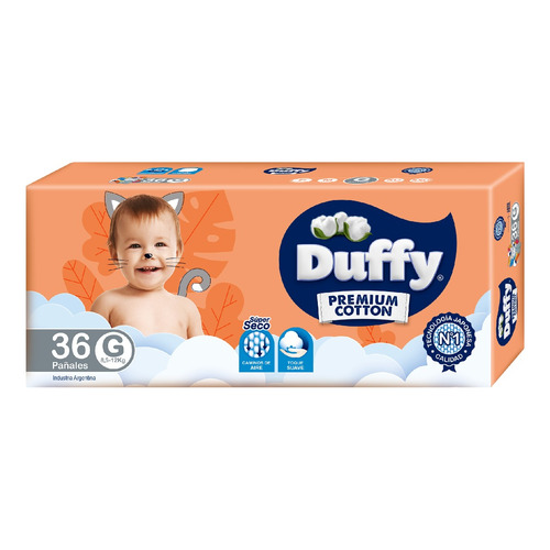 Pañales Duffy Cotton Premium G x 36 un