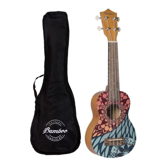 Ukulele Bamboo Bu-21 Soprano Estampado + Funda