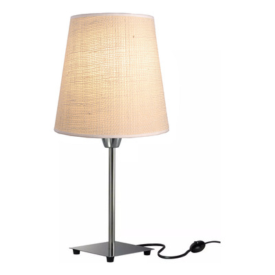 Lampara De Mesa Velador Acero Cañamo Led De Regalo