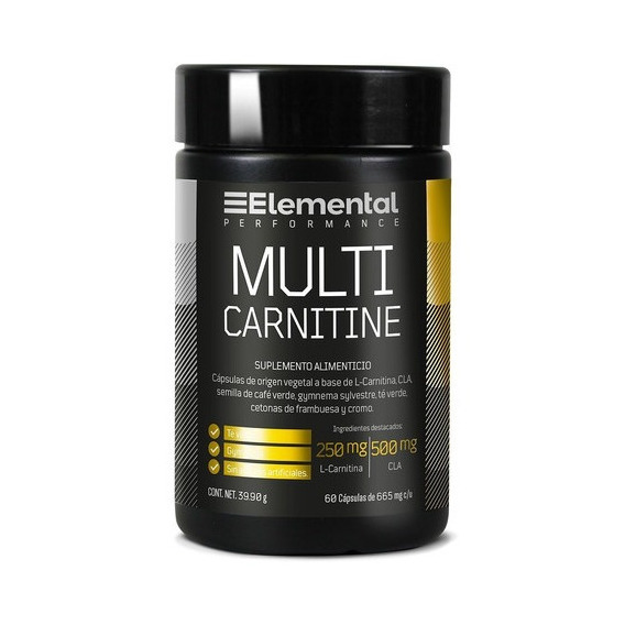 Suplemento en cápsula Elemental  Performance Multi Carnitine l-carnitina