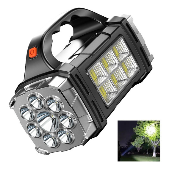 Linterna Foco Led Solar Multifuncion Xpe+8led+ 6cob