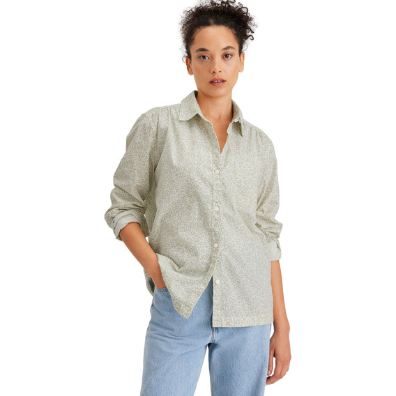 Blusa Mujer Ls Core Woven Regular Fit Verde Dockers