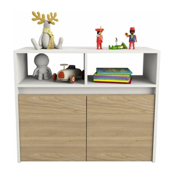 Organizador P/jueguetes 2cajones Con Ruedas Tables Home 3037