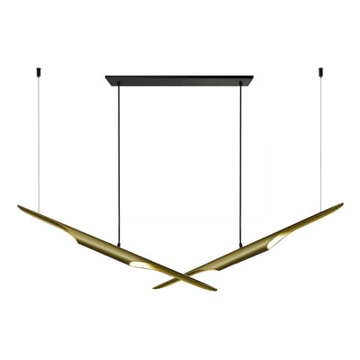 Lampara Colgante Galia 4 Luces Diseño G9 Dorado Nk