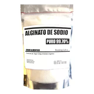 Alginato De Sodio X 500 Gr Grado Alimenticio. Máxima Pureza!