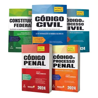 Constituição + Código Civil+ Código Processo Civil + Código Penal + Código Processo Penal Livros Pocket