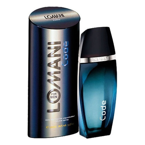 Perfume francés Lomani Code para hombre Edt, 100 ml