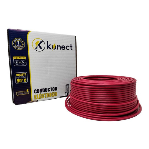 Cable Electrico Cca Calibre 12 Rojo 100 Metros