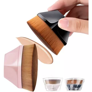 Brocha Mágica Para Base Liquida Polvo Maquillaje Kabuki 2pz