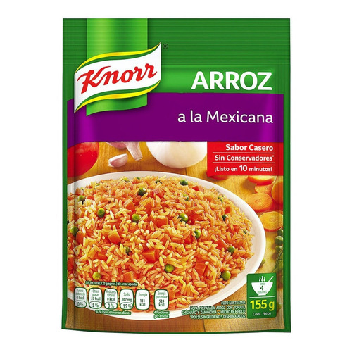 Knorr Arroz A La Mexicana Instantáneo ¡listo En 10 Min! 155g