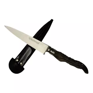 Cuchillo 15cm Ñandú Acero Inoxidable + Vaina De Cuero