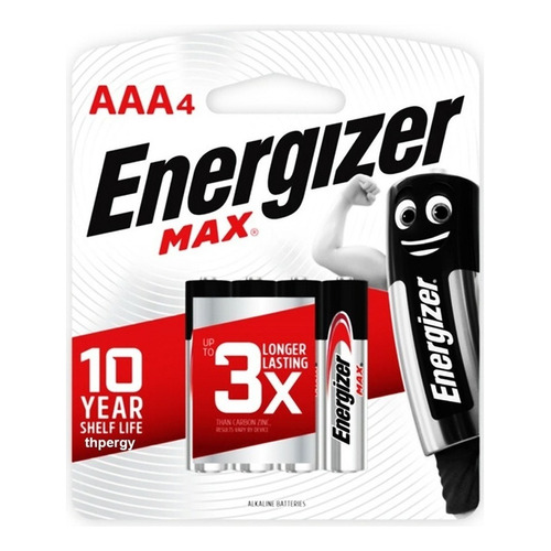 40 X Pilas Alcalinas AAA Energizer MAX E92 Blister X 4