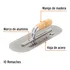 Llana Canto Redondo 35 X 13 Mm Con Mango De Madera 14 PuLG