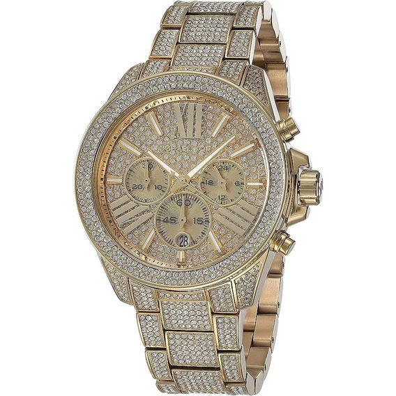 Reloj Michael Kors Wren Mk6355 Dorado Elegante Para Mujer