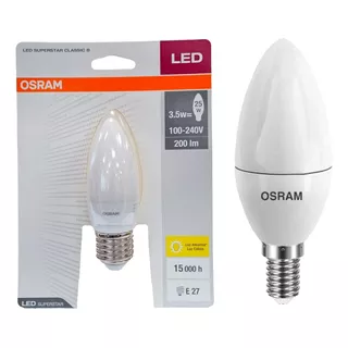 Lampada Led Vela Osram 3,5w. 3000k. 200lm E-27 G2