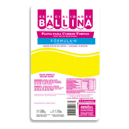 Pasta Ballina Formula H Color Amarilla X500g