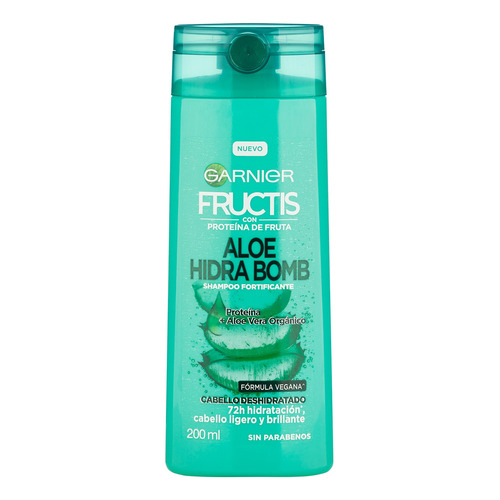 Shampoo Garnier Fructis Aloe Hidra Clean en botella de 200mL por 1 unidad