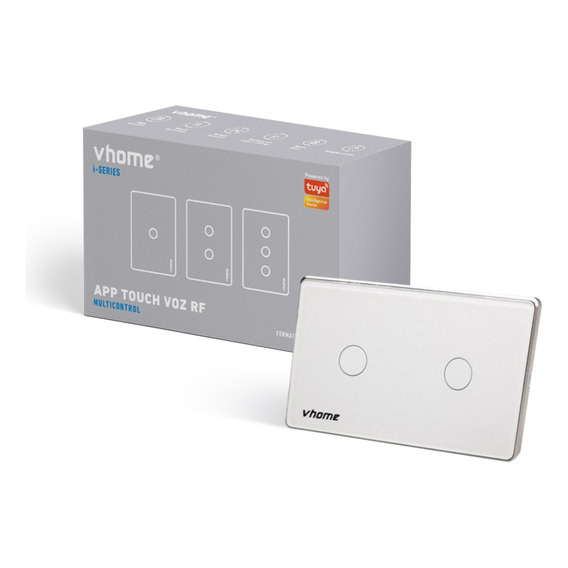 Interruptor Wifi Vhome Vector Sin Neutro 2 Canales Vshop