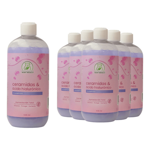  Shampoo Capilar Ceramidas & Ácido Hialurónico (500ml) 6 Pack