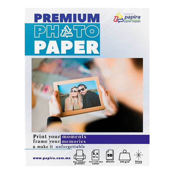 Papel Fotográfico Papira Carta Glossy Alta Calidad 500 Hojas