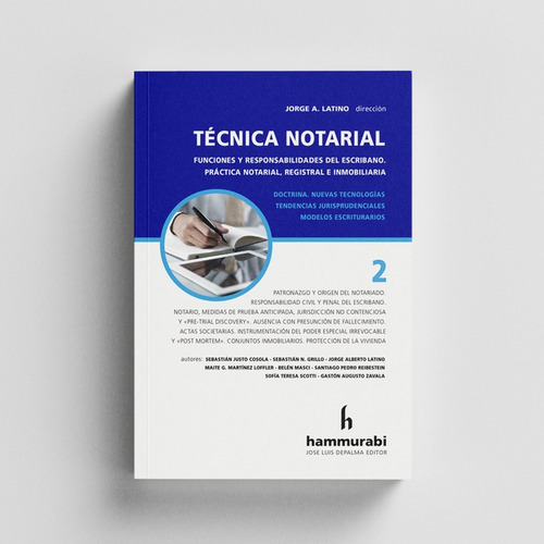 Tecnica Notarial Vol. 2, De Jorge Latino., Vol. 2. Editorial Hammurabi, Tapa Blanda, Edición 1 En Español, 2022