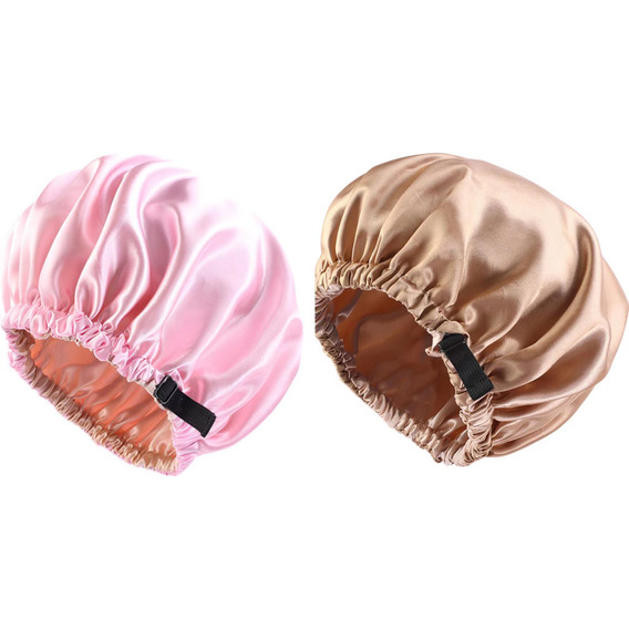 2 Gorros De Seda Satinada Para Cabello Natural Rizado.