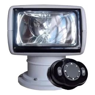 Farol Holofote De Busca Barco Lancha Com Controle Remoto 12v